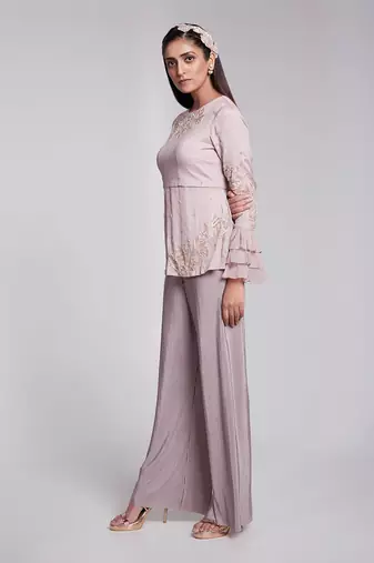 This Ensemble Is A Perfect Contemporary  Fusion Wear It Is Paired With Crush Pants.