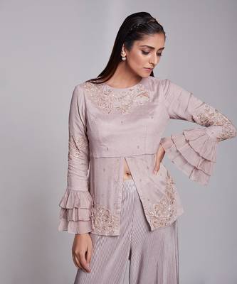 This Ensemble Is A Perfect Contemporary  Fusion Wear It Is Paired With Crush Pants. 3