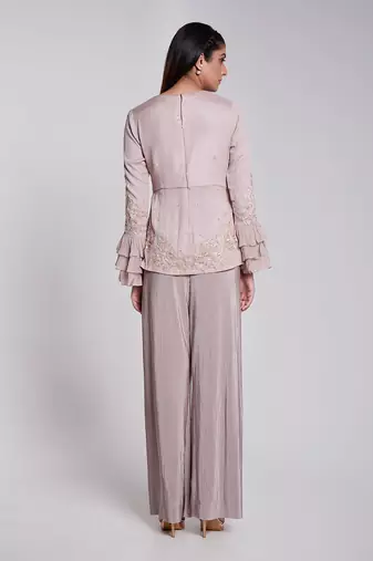 This Ensemble Is A Perfect Contemporary  Fusion Wear It Is Paired With Crush Pants.
