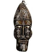 Handpainted Wooden Tribal Mask For Walls
