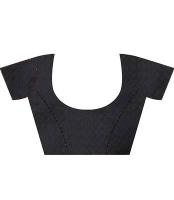 Black Woven Banarasi Saree Without Blouse 4