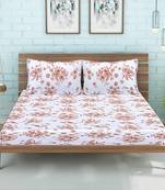 Siroki Bond coffee Premium Cotton Printed Bedsheets with Pillow Cover
