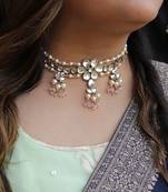 Dual Tone Kundan Necklace Set