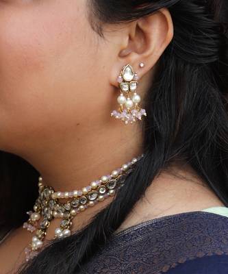 Dual Tone Kundan Necklace Set 2