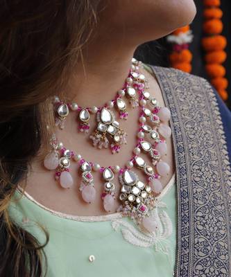 Gulabi Affair Kundan Necklace Set 2