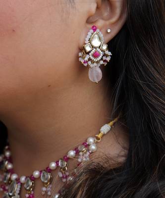 Gulabi Affair Kundan Necklace Set 3