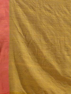 Lime Green Cotton  handwoven soft Saree with zari pallu 5