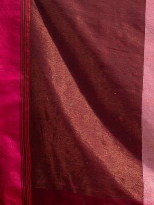 Grey Pure Cotton handwoven soft Saree with zari pallu 5