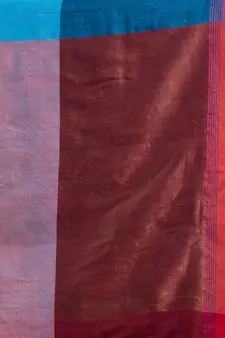 Sapphire Blue Pure Cotton handwoven soft Saree with zari pallu