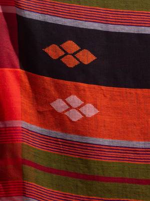 Purple Linen handwoven soft Saree with woven design 5