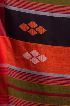Purple Linen handwoven soft Saree with woven design