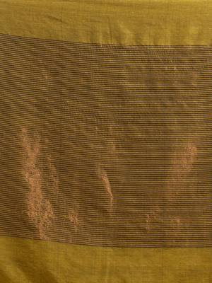 Green Pure Cotton handwoven soft Saree with zari pallu 5