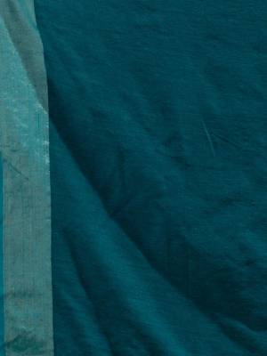 Fuchsia and Teal Half & Half Pure Cotton handwoven soft Saree with zari border 5