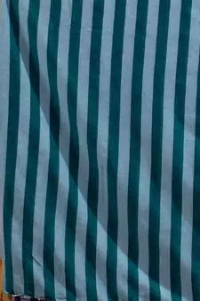 Blue and Teal Half & Half Pure Cotton handwoven soft Saree