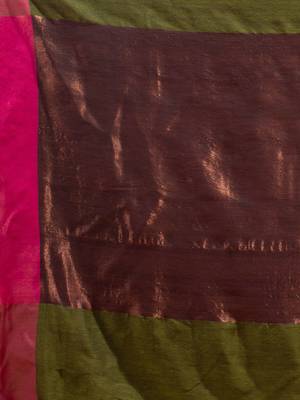Green Pure Cotton Woven Design soft Saree with zari pallu 5
