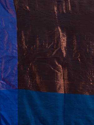 Blue Pure Cotton Woven Design soft Saree with zari pallu 5