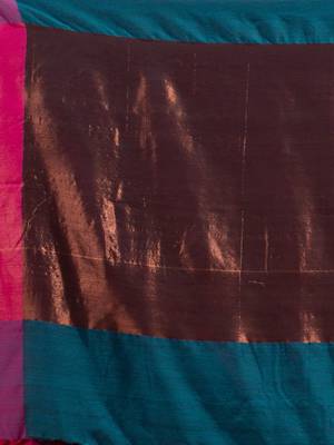 Teal Pure Cotton Woven Design soft Saree with zari pallu 5