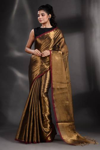 Brownies Gold Tissue handwoven soft saree