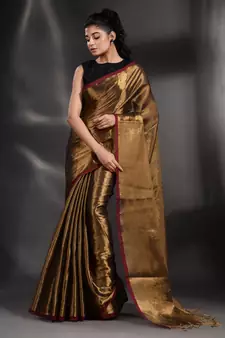 Brownies Gold Tissue handwoven soft saree