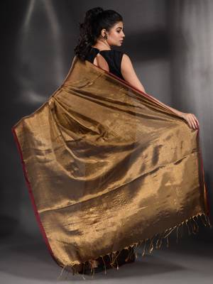 Brownies Gold Tissue handwoven soft saree 5