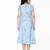 Blue printed cotton kids-girl-gowns