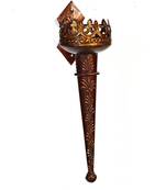 Brown Bronze Finish Metal Antique Torch