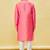 Pink embroidered art silk kurta-pajama