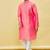 Pink embroidered art silk kurta-pajama
