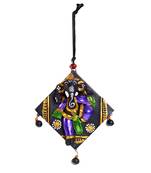 Aapno Rajasthan Multicolor Terracotta Square Wall Plate Showpiece