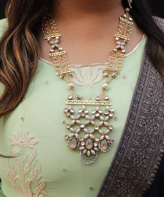 Celestial Kundan Long Necklace Set 1