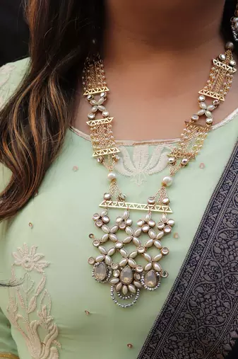 Celestial Kundan Long Necklace Set