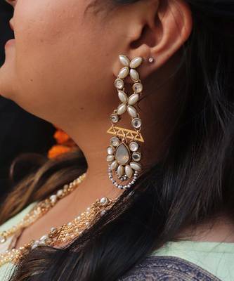 Celestial Kundan Long Necklace Set 3