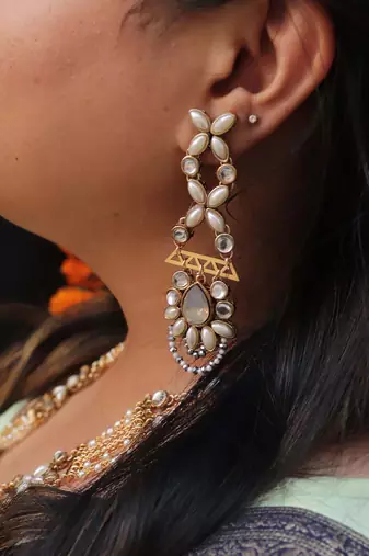 Celestial Kundan Long Necklace Set
