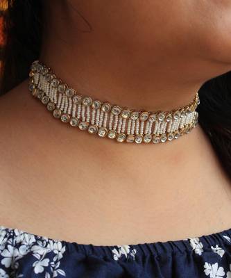 Graceful Pearl Kundan Choker 1