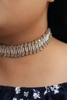 Graceful Pearl Kundan Choker