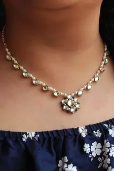 Kundan Blossom  Necklace Set
