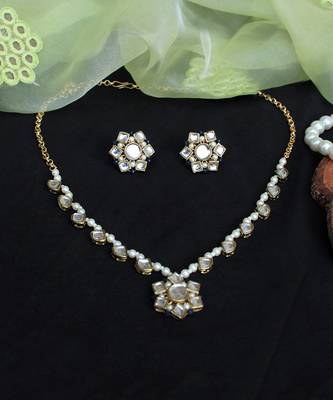 Kundan Blossom  Necklace Set 3