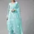 Hand Embroidered Blue Georgette Lucknowi Chikankari Women Unstitched Suit Piece