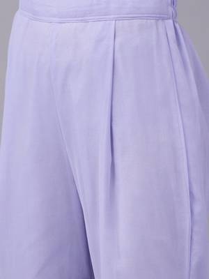 Ada Hand Embroidered Lavender Georgette Lucknowi Chikankari Women Unstitched Suit Piece - A211193 5