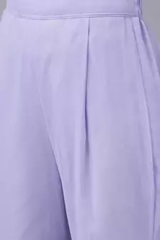 Ada Hand Embroidered Lavender Georgette Lucknowi Chikankari Women Unstitched Suit Piece - A211193