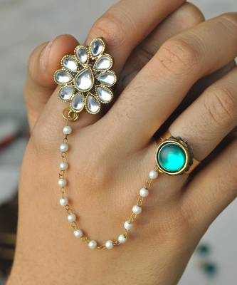 The Dynamic Duo Green Round Ring 2