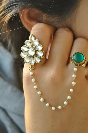The Dynamic Duo Green Round Ring