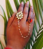 The Dynamic Duo Red Pear Ring