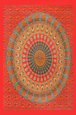 Jaipuri Red Color Circle Print 100% Cotton Double Bedsheet 2