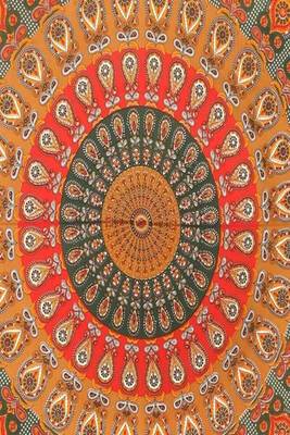 Jaipuri Red Color Circle Print 100% Cotton Double Bedsheet 3
