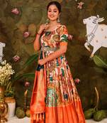 BK Machlipatnan pattu Dress with dupatta and belt
