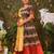 Bk Sethuramani pattu dress with dupatta and belt