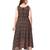 Black printed georgette kids-frocks