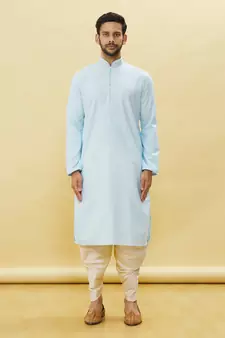 Maroon embroidered art silk dhoti-kurta
