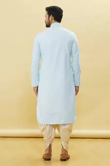 Maroon embroidered art silk dhoti-kurta
